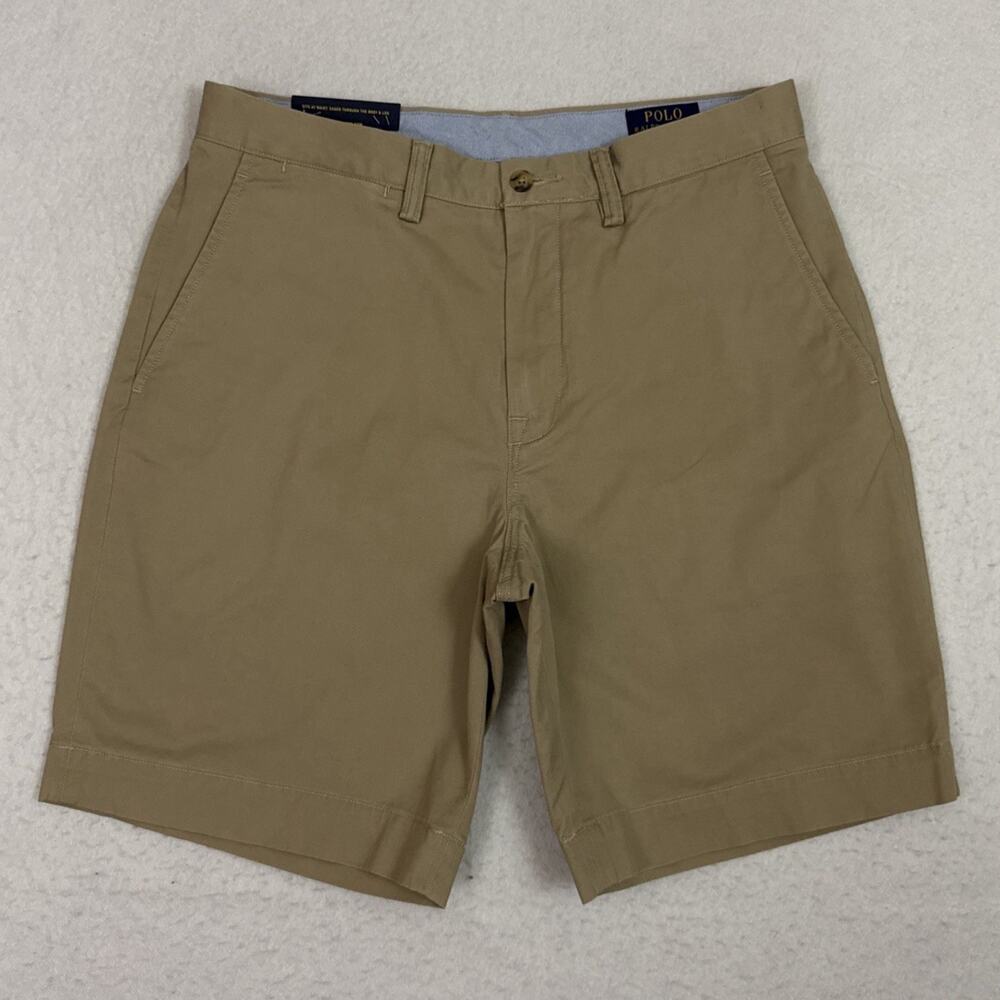 Polo Ralph Lauren Chino Shorts Men’s 32 Khaki Stretch Classic Fit Cotton NWT